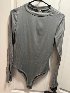 Long Sleeve Grey Bodysuit
